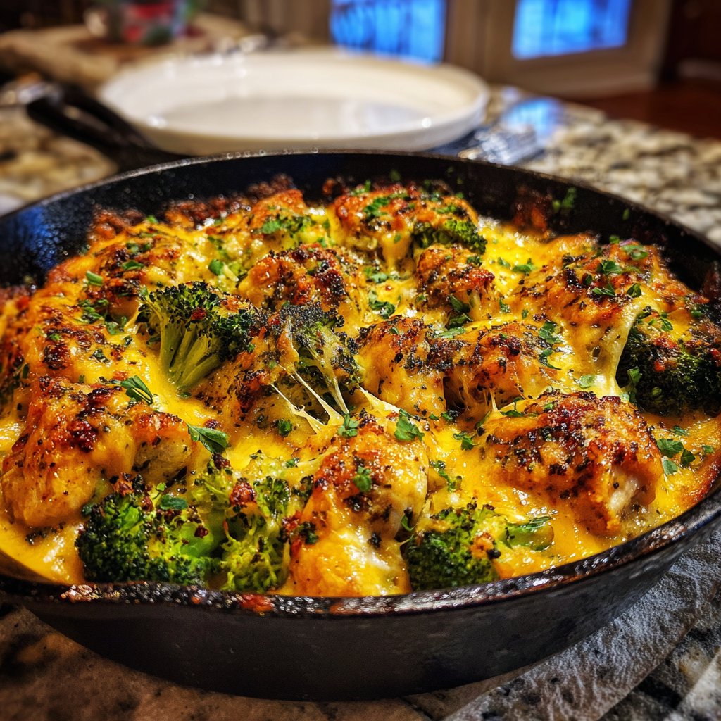 One-Pan Cheesy Chicken and Broccoli