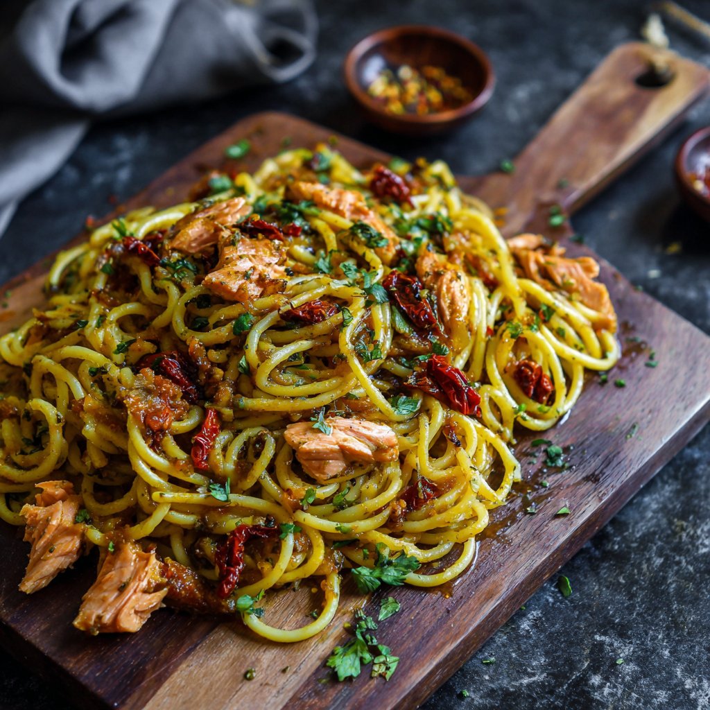 Sundried Tomato Salmon Pasta