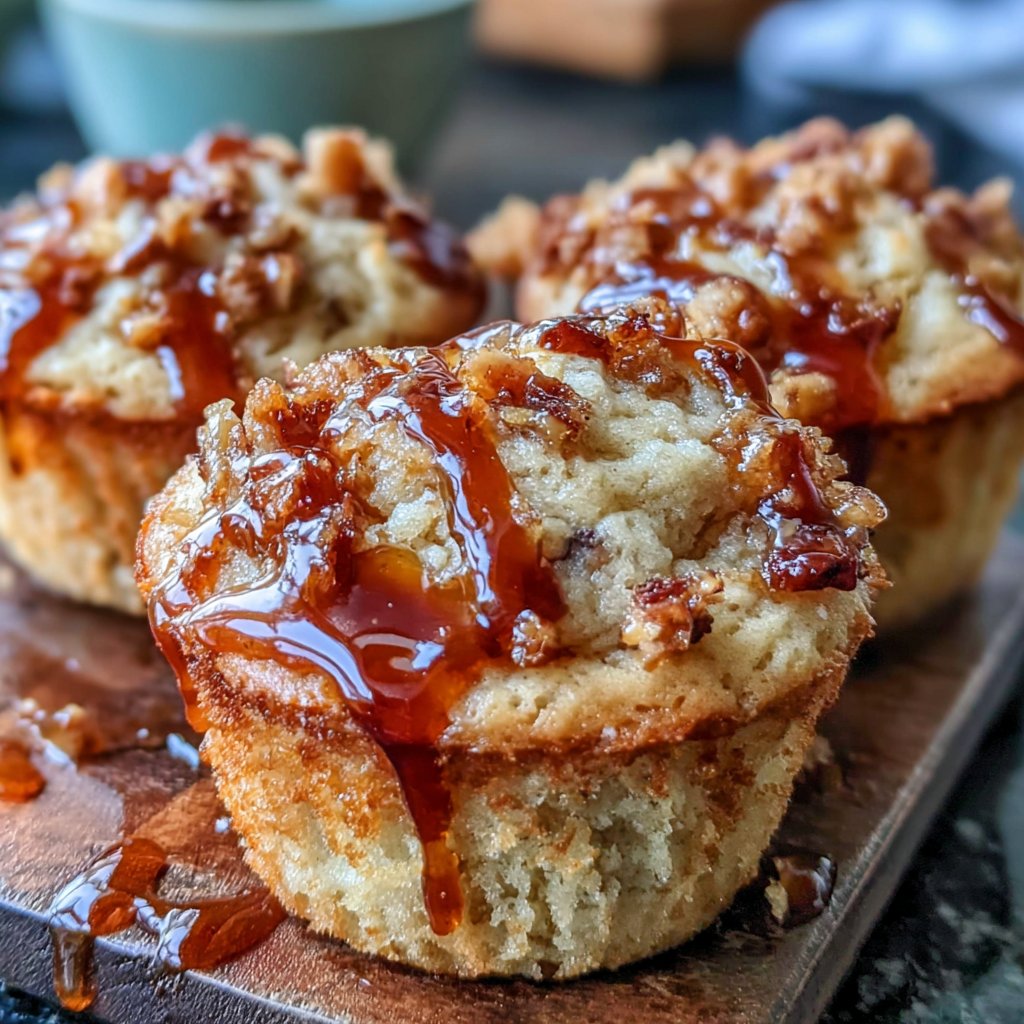 Honey-Bourbon Glazed Cornbread Muffins
