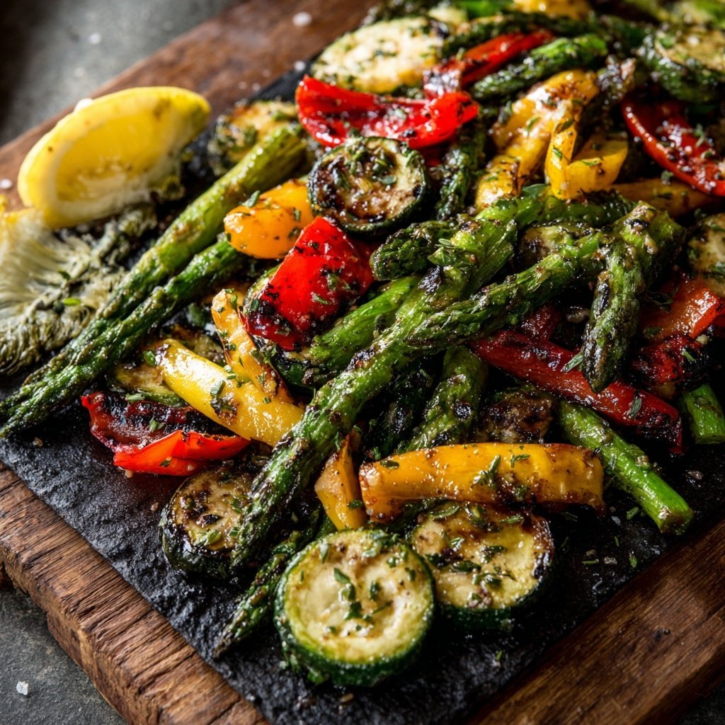 Healthy Lemon Herb Grilled Veggies