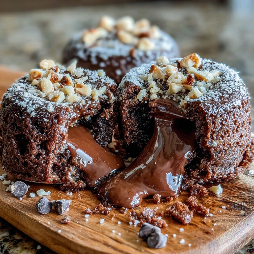 Espresso-Hazelnut Lava Cakes