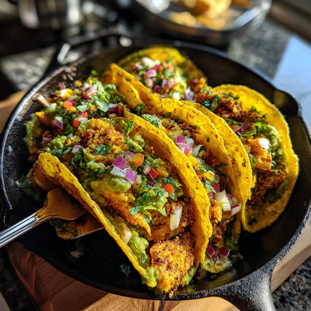 Crispy Chicken Taco Skillet