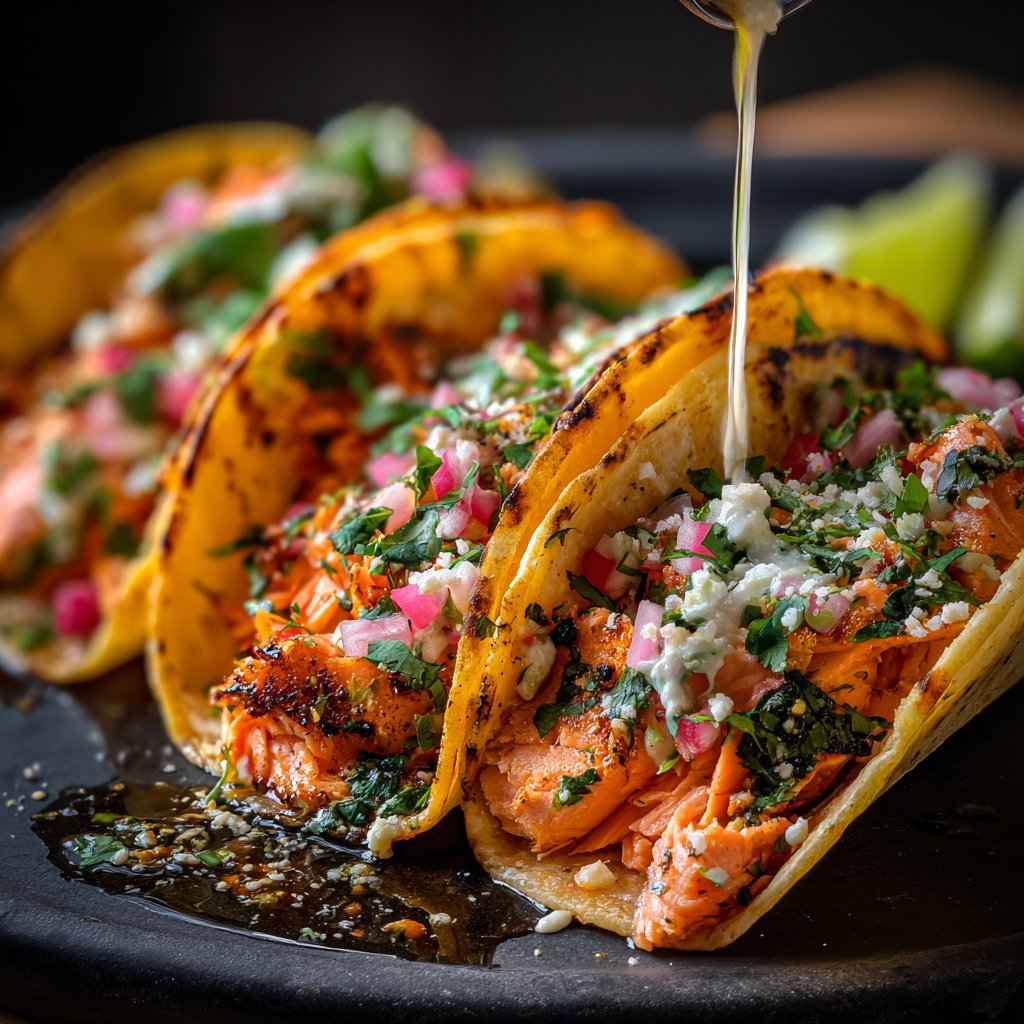 Chili Lime Salmon Tacos
